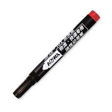 AOWA 油性記號筆 速乾防水不褪色 多材質適用 圓筒筆桿握感舒適, 紅, 10個裝
