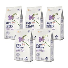 퓨어네이쳐 강아지 그레인프리 인섹트소프트 사료, 퓨어네이쳐 인섹트 사료 1.2kg, 1.2kg, 5개