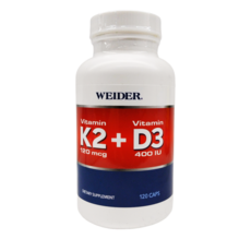 WEIDER 維生素K2+D3 膠囊 120顆, 1個, 120 CAPS