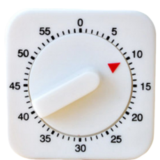 간편기계식주방타이머 흰색정사각형 조리계시기 젓가락묵음방지, 1개, 백색