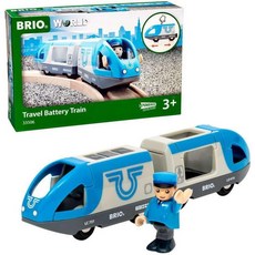 BRIO World - 33506 여행용 배터리 트레인 3피스 배터리로 작동하는 장난감 세트 3세 이상 에게 이상적임 모든 세트와 호환 가능