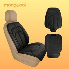 몽쿨 자동차 카시트 고강도 보호매트 생활방수, 블랙, 1개