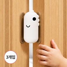 루바노 문닫힘 손끼임방지 공룡, 3개, 화이트