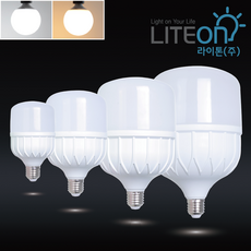 LED 빔벌브 하이크림벌브 공장 가설등 밝은 큰전구 삼파장 20w 30w 40w 50w, 주광색(6500K), 1개