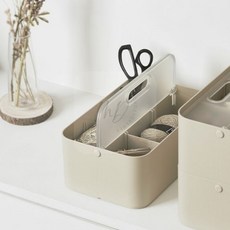 먼드 포르타 폴드 손잡이 수납함 데스크정리함, 화이트(white)