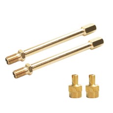 에토 자전거 전동 킥보드 타이어 펌프 공기주입기 슈레더 연장노즐 10cm, 2개, 골드