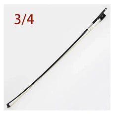 5 크기 검은 탄소 섬유 4/4 3/4 1/2 1/4 1/8 크기 바이올린 활 좋은 품질 흑단 개구리 흰색 바이올린 활 머, 04 Approx. 69cm bow