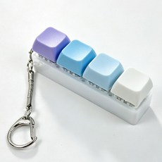 40키 키톱 밀키웨이 다채로운 그라데이션 커스텀 스트레스, BSUN TOY, 무광 모델, E_4키 사각 커버 화이트 퍼플 블루