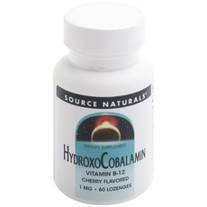 Source Naturals（源美）羥鈷胺 1 毫克櫻桃含片 無糖 不含麩質, 1個, 60入