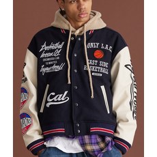 크림소다랩 CREAM SODA LAB 자켓 재킷 점퍼 바람막이 더 챔피언 씨알에스디엘 바시티 네이비