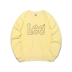 리 LEE 빅 트위치 로고 린넨 블렌드 니트 레몬