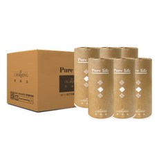 唯睛品 100%植物纖維拋棄式抹布(6捲/箱) - 天然環保，超強吸水力，宅配限定, 1箱, 6個裝