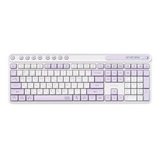 아이리버 Silent 듀얼모드 멀티페어링 블루투스 무소음 무선 키보드, LAVENDER, MWK601, 제조사축