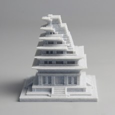 익산 미륵사지석탑 미니어처 조명 3D프린팅 제작 높이 78mm, 마블