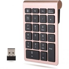 요이데스 22키 숫자 패드 USB C 미니 키패드 노트북용 수신기 포함 휴대용 숫자패드 금융 회계용 노트북 데스크탑 장미색, Yoidesu 요이데스 22키 숫자 패드 포터블 키패드