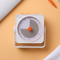 [SNS인기템]니보리 윈드업 타이머 아날로그 구글 뽀모도로 공부 타임타이머 C타입 충전 루틴 습관 무소음 라이트 초시계, 1개, 화이트 시리즈
