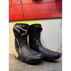 Alpinestars Super Tech 車靴 黑白黃 44號