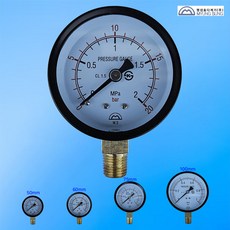 1566번 명성효다계기 소방 게이지 60mm 20k (2.0mpa) 밸브 / 펌프 / 기관실 압력계 / 메이커제품, 1개