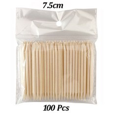 목재 죽은 피부 밀어내기 네일 도구 100개, 1세트, 목재 죽은 피부 푸시 로드 - 75mm
