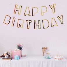 장식 파티장식 파티 입체생일가랜드골드 가랜드stu9+6Ogq