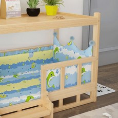 반려동물 2층 프레임 실내 이층 강아지침대 애견침대, 1개, 상단 포함 디럭스 블루 침구 A