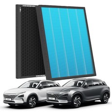 1+1 PM 0.3 에어컨필터 활성탄 블루 초미세먼지, 2개, 넥쏘 [FCP-03]