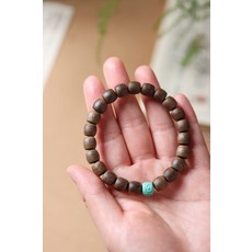 芽莊 沉水 白奇楠 鼓珠 沉香 手串 0.8cm 22顆, 如圖, 1個