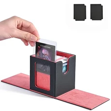 100+NEW 트랜잭션 카드 상자는 투명한 창 디자인과 고급 조직을 보호하기 위해 자기적으로 닫힙니다., 01 빨간