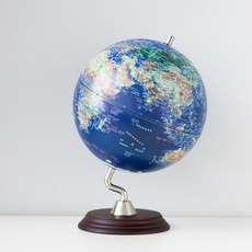【SkyGlobe】10吋衛星原貌木質底座立體地球儀《WUZ屋子》地球儀 地圖 教學 擺飾 衛星圖 台灣製