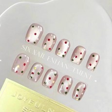 輕氧啵啵 純手工穿戴甲 美甲 彩虹琉璃珠 貓眼 高級感 波點, 1個, 輕氧啵啵【中橢圓】,M