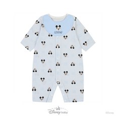 디즈니베이비 2026 여름 아기 7부 우주복 유아 미키엠 7부 우주복 턱받이 세트 아기 실내복 아기옷 아가방 NC유성점