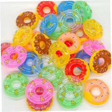 아기 오리 튜브 도넛 모양 컬러풀 미니어처 물놀이 장난감 수영장 바캉스 목욕 놀이용품, 1개, 미니튜브-오리1p(블루)