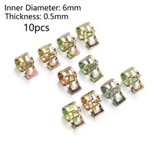 커플러 액세서리 스프링 튜브 스틸 클립 호스 10 연료 5-16mm 세트당 스테인레스 라인 개 자동차 오일 아연 클램프 도금 파이프 패스너 워터, 5)6mm