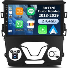 4128GB안드로이드 15 카 스테레오 포드 퓨전 몬데오 2013 2014 2015 2016 2017 2018 2019 무선 카플레이 안드로이드 오토 9인치 스크린 카 라디오, 2+64G with Carplay