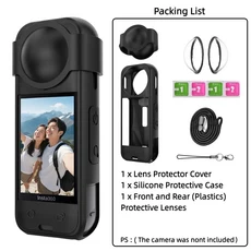 인스타 360 X5 카메라 액세서리 키트 렌즈 가드/실리콘 보호 커버/스크린 프로텍터/케이스/마그네틱 퀵 릴, 05 Set 3