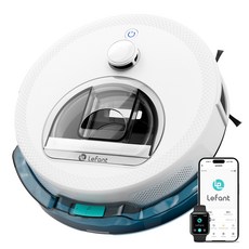 Lefant M330 Pro 프리미엄급 물걸레 로봇청소기 초슬림한 디자인 다기능 앱제어 (25년 최신 버전), 화이트