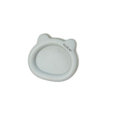 陶瓷貓碗盤 大口徑 防打翻 貓咪零食盤 寵物餐盤 防黑下巴 陶瓷貓狗碗, 1個, 灰藍色-陶瓷餐盤,小號（直徑15cm*高3cm）