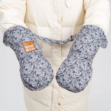 양손 장갑 핸드머프 손잡이 유모차 포워드테크 방한커버 워머, 1개, 핑크부채