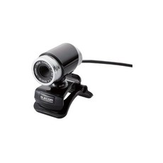 ELECOM 엘레컴 UCAM-DLA200HBK 웹캠 200만화소 USB 연결 이어폰 마이크 포함 블랙