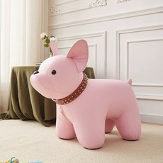 현관스툴 강아지 동물 낮은 신발 인테리어 거실 풋스톨 디자인 카페 의자 캐릭터 매장 귀여운, G. 불도그 분홍색 뾰족한 모자 테두리