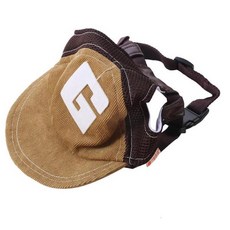 야외 햇빛가리개 그물 통기성 야외 스포츠 모자 개 여행 태양 모자 조절 가능한 미니 애완 동물 모자, [01] S 29-36cm, 01 Coffee_01 S 29-36cm, 1개