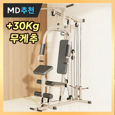 포르짐 홈짐세트 멀티짐 스미스머신 전신 웨이트 홈 트레이닝 헬스장 기구, 화이트, 단일