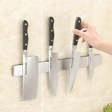[GB가빈스토어] 스텐 자석 칼걸이 칼꽂이 조리도구 정리 거치대 40cm 칼블럭 주방칼꽂이 자석칼거치대