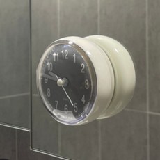무소음 흡착 벽시계 방수 욕실 화장실 시계, 보라잡화점 방수시계(옐로우)