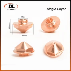 DMK KTX PRECITEC 2.0 레이저 절단 노즐 D30 M10 H18.6 구리 절단 노즐 자동 레이저 커터 ProCutter LightC, [07] 3.5mm, [02] Single layer, 1개, 02 single layer