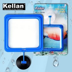 다팜아쿠아 켈란 K-004 외경 10cm 내경 8cm 사각형 관상어 열대어 부상성 사료 피딩 트레이, 1개