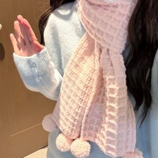 [940명이 수집] 코바늘 DIY 와플 스카프 따뜻한 민트 우유 무스 구름 면 특색 DIY 스카프 재료 패키지, V52[사쿠라 핑크] DIY 재료 패키지 + 무료 튜토, 100개 세트 도구 없음, 1개