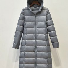 경량 롱패딩 오리털 여성 다운 여자 블랙 그레이 자켓