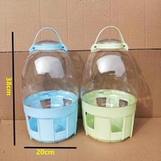 닭 급수기 대형 물그릇 병아리 조류용 열선 동파방지, 1개, 8l 투명 1+1