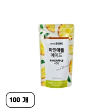 카페베네 파인애플 에이드, 190ml, 100개